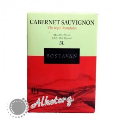 Вино червоне напівсолодке Bostavan Cabernet Sauvignon 3 літри