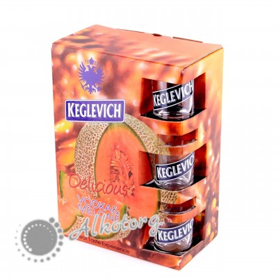 Горілка Keglevich З 3-ма чарками 2 літри (Кеглевич 2л)